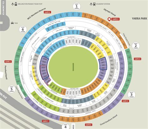 Melbourne Cricket Ground Seating Plan Seating Plans Of Sport Arenas