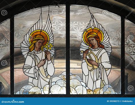 Stained Glass Angels stock image. Image of glass, stained - 39598273