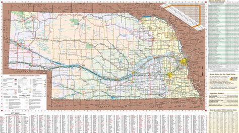 Large Detailed Tourist Map Of Nebraska With Cities And