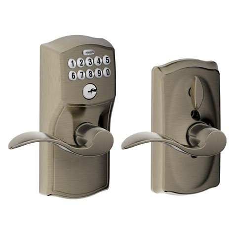Schlage Fe595vcam620acc Camelot Keypad Accent Lever Door Lock Antique