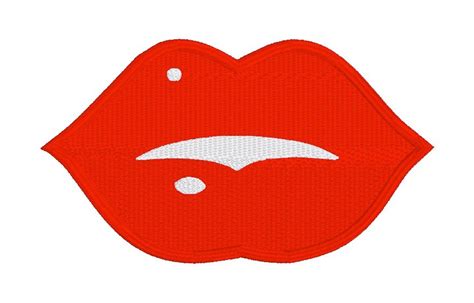 Embroidery Machine Red Lips Patch Design 3 Sizes Instant Download Etsy