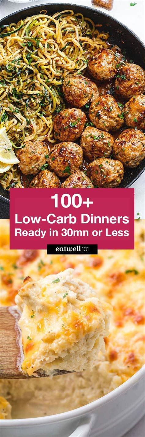 125 Quick Low Carb Dinners Ready In 30 Minutes Or Less