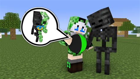 Monster School Wither Skeleton And Creeper Girl Baby Life Minecraft
