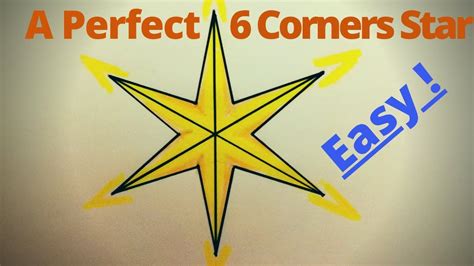 A Perfect 6 Corners Star Geometrical Construction And Drawing Youtube