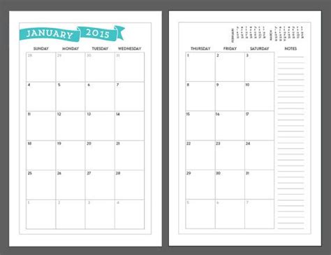 Free Printable 5.5 X8 5 Planner Pages