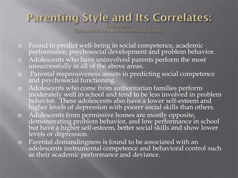 PPT - The Effects of Parenting Styles on Adolescents Self ...