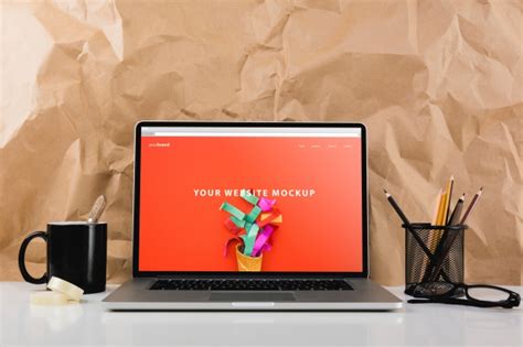 Free responsive mockups psd (free). Free PSD | Website mockup with laptop on desk