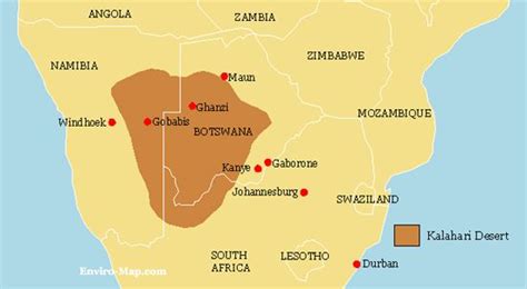 Kalahari desert — noun a desert in southwestern africa largely botswana • syn: Kalahari Desert Map | Maps and ... | Pinterest | Deserts and Maps