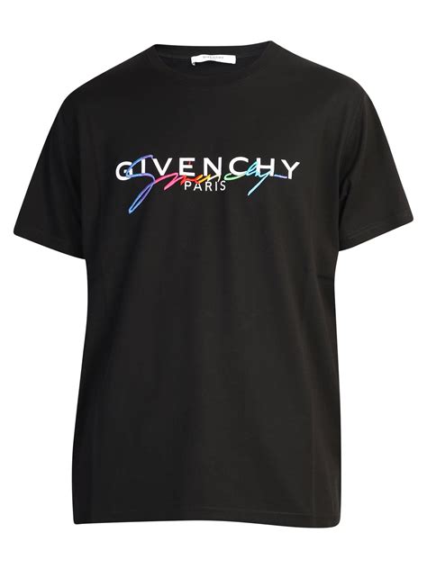 Givenchy Cotton Double Logo T Shirt In Black For Men Save 30 Lyst