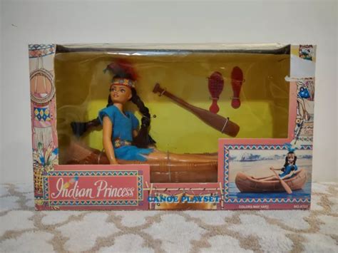 vintage very rare indian princess canoe playset by toy things new sealed 35 00 picclick