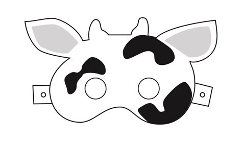 Cow Mask Coloring Page Sketch Coloring Page