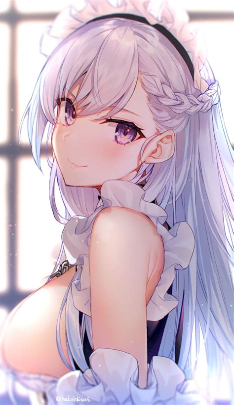 belfast [azur lane] 1628x2820 belfast silver hair girl big melons art rules anime maid