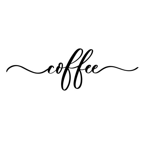 Coffee Hand Lettering Inscription For Product Packaging And Labeling