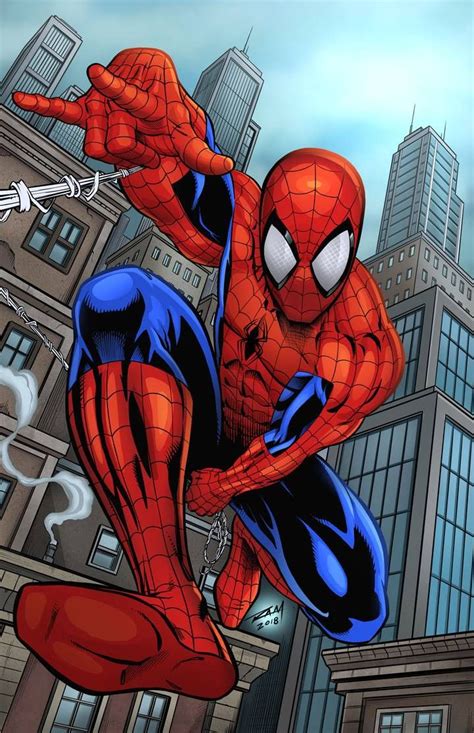 Spidey In Action Colored Version By Robertmarzullo Spiderman Comic