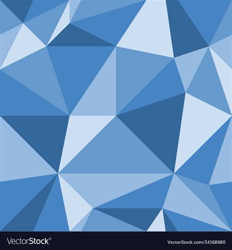 Seamless Geometric Pattern The Blue Triangles Vector Image
