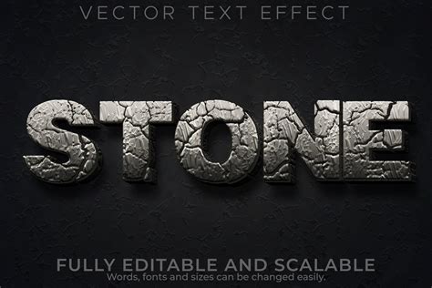 Crack Stone Text Effect Editable Rock And Cracked 1738612