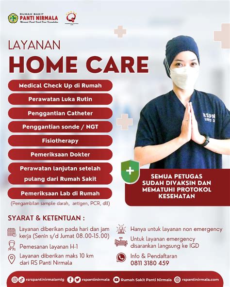 Layanan Home Care Rumah Sakit Panti Nirmala