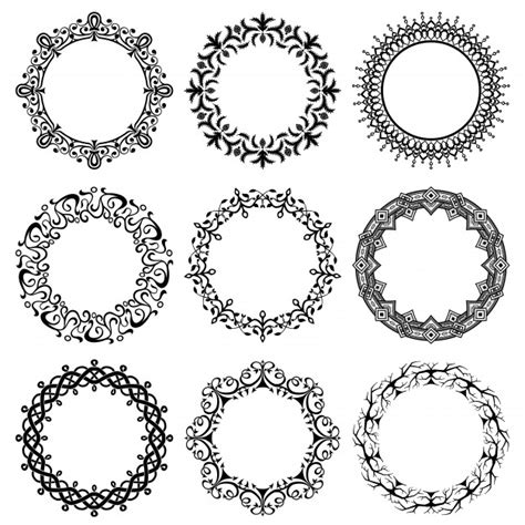 Download Free Vector | Collection of round vintage frames