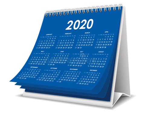 Desktop 2020 Calendar Stock Vector Illustration Of Diary 176277804