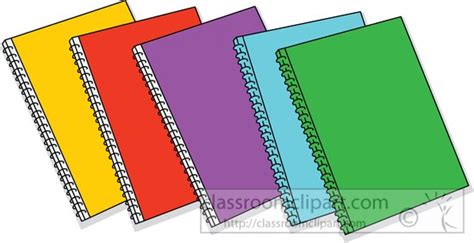 School School Supplies Spiral Multi Colored Binders Clipart 2 Wikiclipart