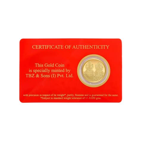 10 Gm Gold Coin Tbz And Sons
