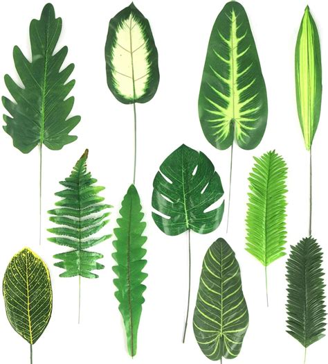 Tropical Single Large Artificial Leaves Buy 3 Get 1 Free Plastic Silk