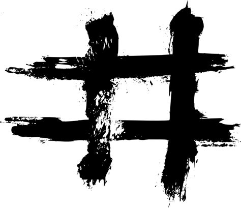 6 Grunge Hashtag (PNG Transparent) | OnlyGFX.com