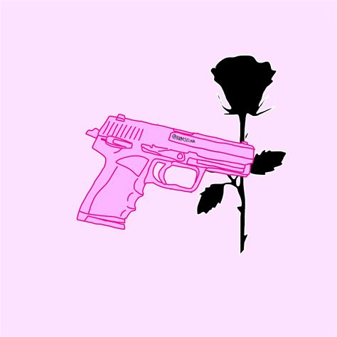 Pistol And Rose By Selina Finch Planetselcom Art Illustration