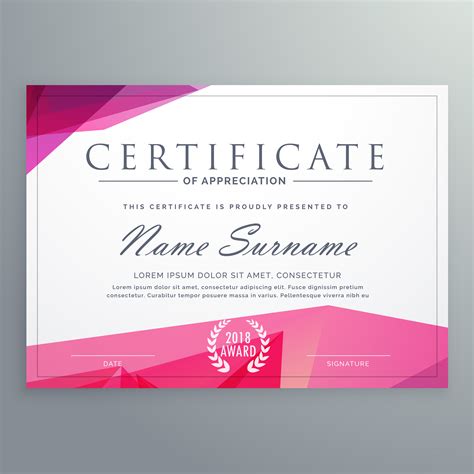 Modern Certificate Of Appreciation Creative Template Download Free