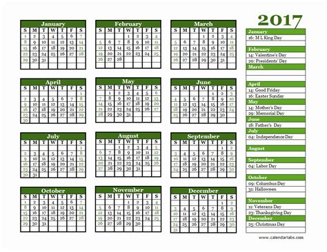 Free Yearly Calendar 2017 Peterainsworth