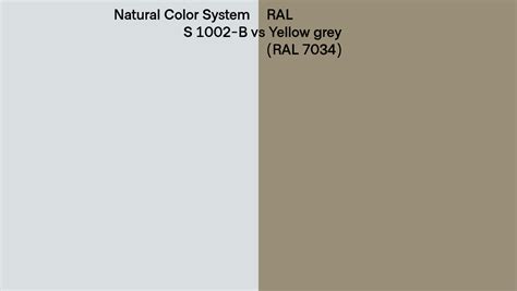 Natural Color System S 1002 B Vs Ral Yellow Grey Ral 7034 Side By