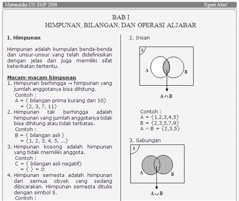 Ringkasan Materi dan Kumpulan Soal Matematika SMP - SoalUjian.Net