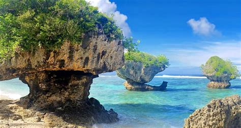 Beautiful Views Tanguisson Beach On Guam Rocean