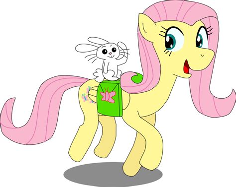Fluttershy And Angel Bunny By Mighty355 On Deviantart