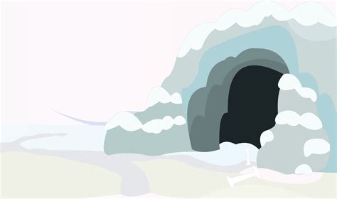 Snow Field With Cave Vector Artwork 3989766 Vector Art At Vecteezy