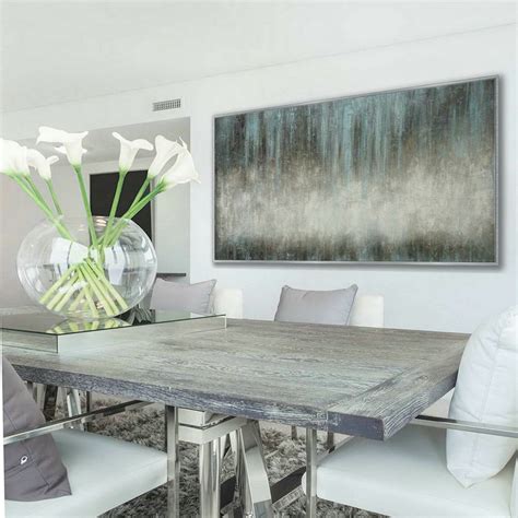 Panoramic Contemporary Minimal Modern Neutral Framed Wall Art Large