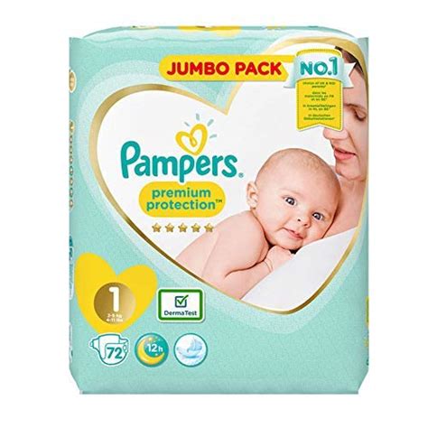 Buy Pampers Size 1 New Baby Jumbo Box Nappies Pack Of 72 Nappies
