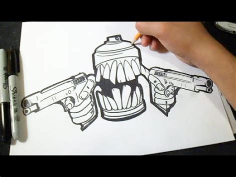 C Mo Dibujar Lata De Spray Con Pistolas Graffiti Youtube