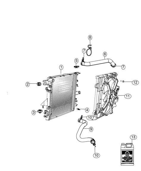 Home » jeep engine & fuel system » oem engine & fuel parts diagrams. 2015 Jeep Wrangler Hose. Radiator outlet. Cooling, maintenance - 55111395AE | Myrtle Beach SC