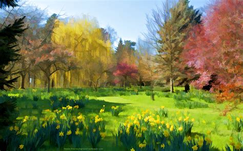 Free Download Gardens In Spring Artistic Background Wallpaper 1440x900