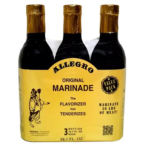 Allegro Marinade 127 Oz Bottles 3 Pk Sams Club