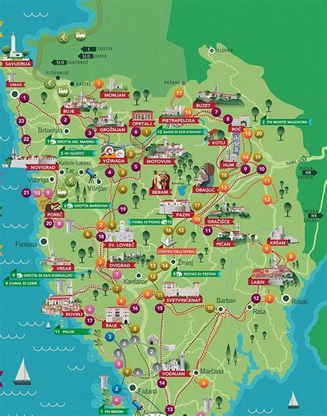 Istria croatia map - Map of istria croatia (Southern Europe - Europe)