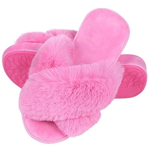 Best Hot Pink Fuzzy Slippers For Women