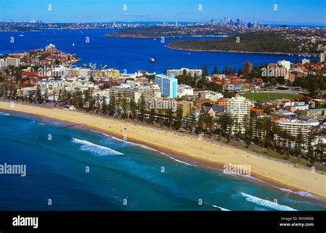 An Aerial View Of Manly Beach In Sydney Australia Stock Photo Alamy