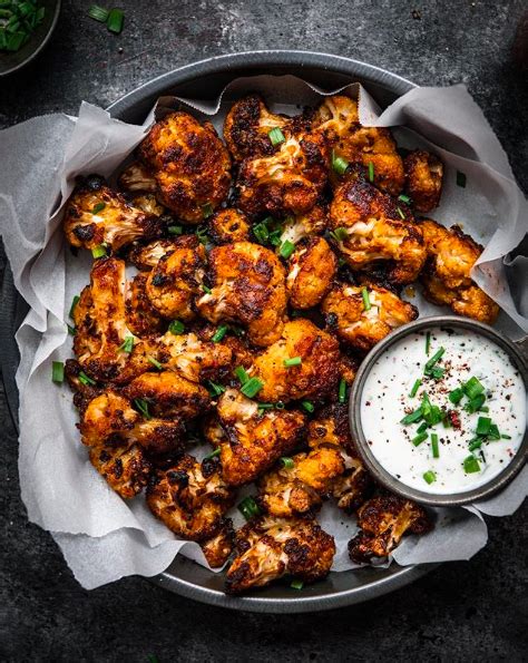 Spicy Roasted Cauliflower With Vegan Ranch Recipe The Feedfeed