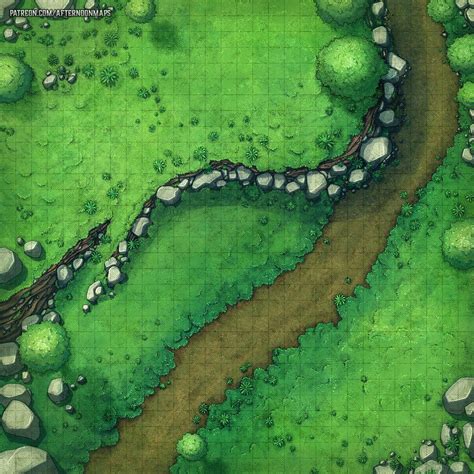 The Green Way 30x30 Grid Fantasy Landscape Dnd World Map Dungeon Maps