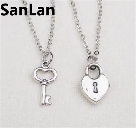 2 Best Friend Lock And Key Necklaces Key To My Heart Necklace