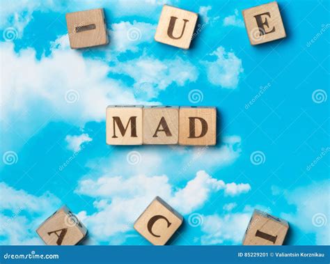 The Word Mad Stock Image Image Of Experiment Expression 85229201