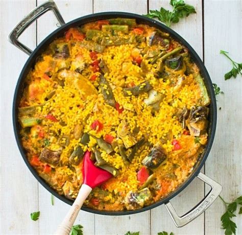 Cómo hacer paella con pollo y verduras | Paella de pollo, Pollo con