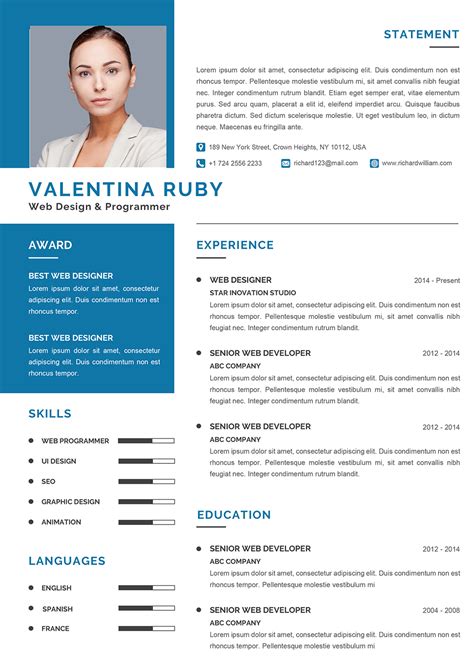 A resume template is considered one of the most important documents you will ever have in your lifetime. Engineer CV Design Template to download Word format (DOC/DOCX)